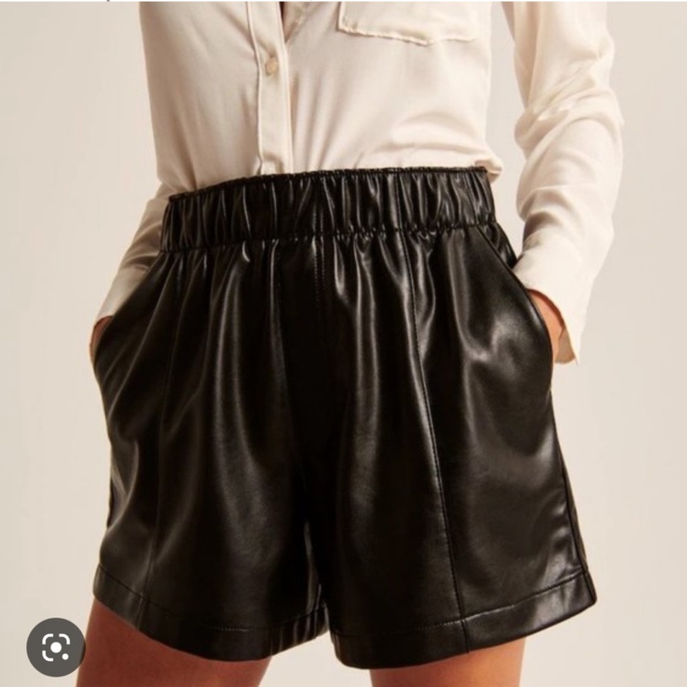 Abercrombie & Fitch faux leather shorts